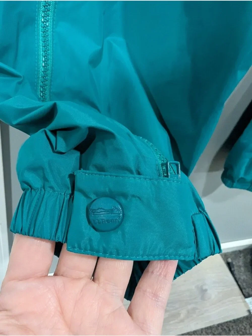 Vintage L.L. Bean Gore-Tex Rain Track Nylon Pants - Men's Size L Teal Blue